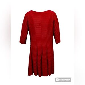 Burgundy Julian Taylor quarter length sleeve dress. Size 12.